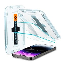 Spigen Glas.tR SLIM EZ Fit Apple iPhone 14 Pro Max tempered kijelzővédő fólia felhelyező kerettel (2db)