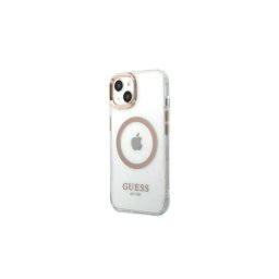 Guess Transparent MagSafe Apple iPhone 13 hátlap tok, arany