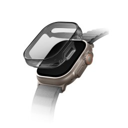 Uniq Garde Hybrid Apple Watch UItra 2/1 (49mm) tok, kijelzővédő felülettel, fekete-átlátszó