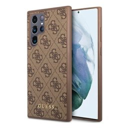 Guess 4G Metal Gold Samsung Galaxy S23 Ultra szilikon tok, barna