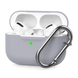 Phoner Simple Apple Airpods Pro szilikon tok akasztóval, szürke