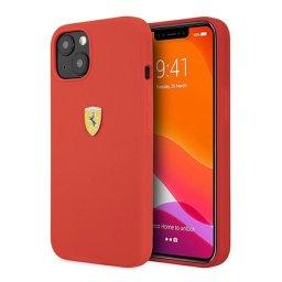 Ferrari Silicone Apple iPhone 13 mini hátlap tok, piros