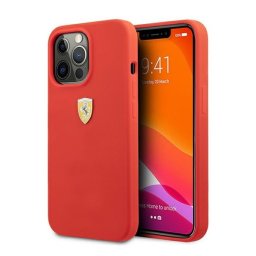 Ferrari Silicone Apple iPhone 13 Pro Max hátlap tok, piros
