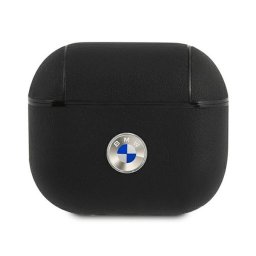 BMW Geniune Leather Silver Logo Apple AirPods 3 szilikon tok, fekete