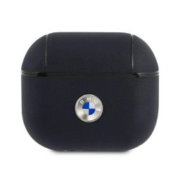 BMW Geniune Leather Silver Logo Apple AirPods 3 szilikon tok, kék
