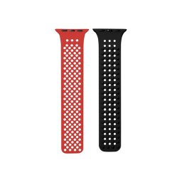 Phoner Spike Apple Watch szilikon szíj, 38/40/41mm, piros/fekete