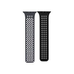 Phoner Spike Apple Watch szilikon szíj, 49/45/44/42mm, szürke/fekete