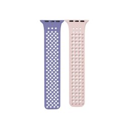 Phoner Spike Apple Watch szilikon szíj, 49/45/44/42mm, levendula/homok
