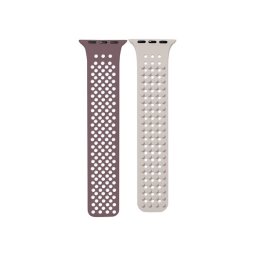 Phoner Spike Apple Watch szilikon szíj, 49/45/44/42mm, homok/barna