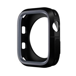 Phoner Twin Apple Watch szilikon tok, 45mm, fekete/szürke