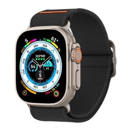 Spigen Lite Fit Ultra Apple Watch Ultra 4 / 3 / 2 / 1 49mm / 10 / 9 / 8 / 7 45mm / SE / 6 / 5 / 4 44mm / 3 / 2 / 1 42mm szövet szíj, fekete