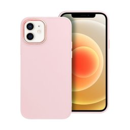 Frame Apple iPhone 12/12 Pro közepesen ütésálló tok kameravédő kerettel, rózsaszín