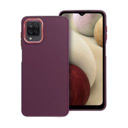 Frame Samsung Galaxy A12 közepesen ütésálló tok kameravédő kerettel, lila
