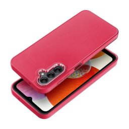 Frame Samsung Galaxy A14 4G/A14 5G közepesen ütésálló tok kameravédő kerettel, magenta