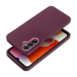 Frame Samsung Galaxy A14 4G/A14 5G közepesen ütésálló tok kameravédő kerettel, lila
