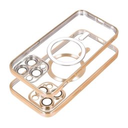 Electro Mag Apple iPhone 15 Pro MagSafe szilikon tok kameravédő-lencsével, arany