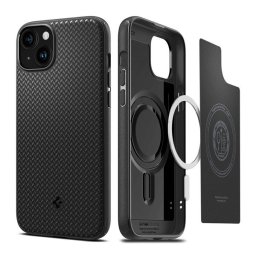 Spigen Mag Armor MagFit Apple iPhone 15 tok, MagSafe, Matte Black, fekete