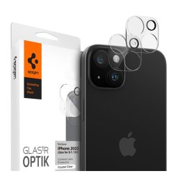 Spigen Glas.tR Optik Apple iPhone 15 / 14 / 15 Plus / 14 Plus Tempered kameravédő fólia, átlátszó (2db)