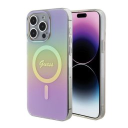 Guess IML Iridescent MagSafe Apple iPhone 15 Pro hátlap tok, rózsaszín