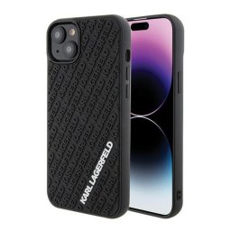 Karl Lagerfeld 3D Rubber Multi Logo Apple iPhone 15 Plus hátlap tok, fekete