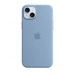 Apple iPhone 15 Plus MagSafe szilikon tok, télkék
