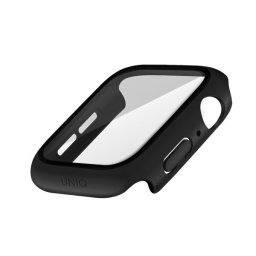 Uniq Nautic Apple Watch 45mm műanyag tok, kijelzővédő felülettel, fekete