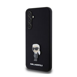 Karl Lagerfeld Liquid Silicone Metal Ikonik Samsung Galaxy S23 FE hátlap tok, fekete