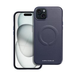 Roar Leather Magsafe iPhone 15 Plus eco bőr tok, kék