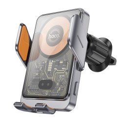 Hoco HW7 wireless autós tartó szellőzőrácsba 15W, szürke