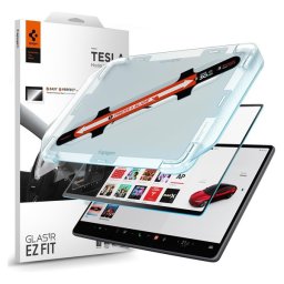 Spigen EZ Fit Anti Glare Tesla Model Y (2025) / 3 (2024 / 2025), kijelzővédő fólia felhelyező kerettel (1db)
