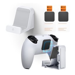 Spigen Playstation 4/5 / Nintendo Switch Pro / Xbox kontroller tartó, VG300 fehér (2db)
