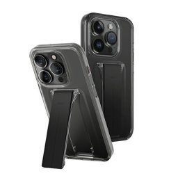 Uniq Heldro Apple iPhone 15 Pro kitámasztható tok, füstszürke