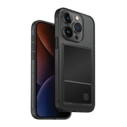 Uniq Air Fender Apple iPhone 15 Pro Max kártyatartós tok, füstszürke
