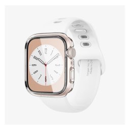 Spigen Ultra Hybrid Apple Watch 9 / 8 / 7 45mm tok, kijelzővédő felülettel, Crystal Clear, átlátszó