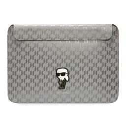 Karl Lagerfeld Sleeve Saffiano Monogram Ikonik KLCS14SAKHPKG 14" laptop tok, ezüst
