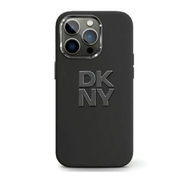 DKNY Liquid Silicone Metal Logo Apple iPhone 15 Pro Max hátlap tok, fekete, DKHCP15XSMCBSK