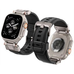 Spigen DuraPro Armor Apple Watch Ultra 3 / 2 / 1 49mm / 10 / 9 / 8 / 7 45mm / SE / 6 / 5 / 4 44mm / 3 / 2 / 1 42mm óraszíj, fekete (AMP07591)