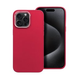 Frame iPhone 15 Pro Max közepesen ütésálló tok kameravédő kerettel, magenta