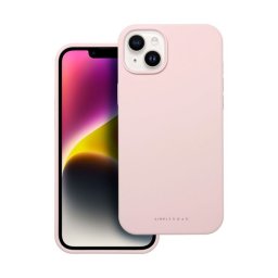 Roar Apple iPhone 14 Plus prémium szilikon tok velúr béléssel, világos rózsaszín