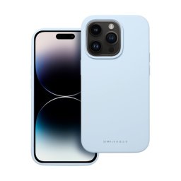 Roar Apple iPhone 16 Pro Max prémium szilikon tok velúr béléssel, világoskék