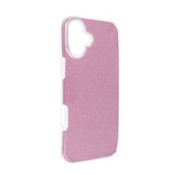 Apple iPhone 16 Plus csillámos hátlap tok, rózsaszín