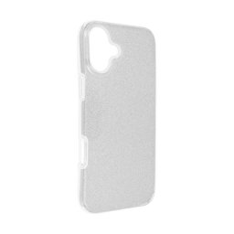 Apple iPhone 16 Plus csillámos hátlap tok, ezüst