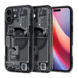 Spigen Ultra Hybrid MagFit Apple iPhone 16 Plus tok, Zero One, fekete ACS08078