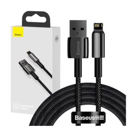 Baseus Tungsten Gold USB - Lightning kábel, 2,4A, 2m, fekete