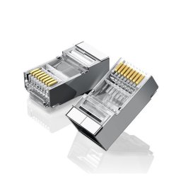 Ugreen RJ45 Ethernet fém csatlakozó, 8P / 8C, Cat.6, UTP (10db)