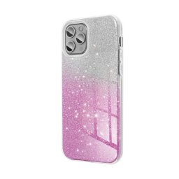 Xiaomi Redmi 14C csillámos hátlap tok, átlátszó/rózsaszín