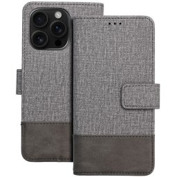 Gomma Xiaomi Redmi Note 14 Pro 4G flip/oldalra nyíló tok kártyatartó résszel, szürke
