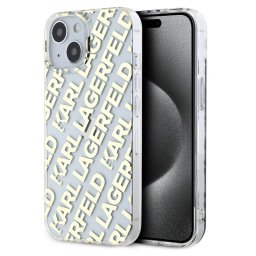 Karl Lagerfeld IML Electroplated Repeated Logo iPhone 16 hátlap tok, arany