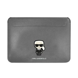 Karl Lagerfeld Sleeve Saffiano Ikonik Karl KLCS16PISFG 16" laptop tok, ezüst
