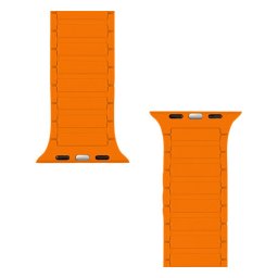 Tactical MagBand Apple Watch 42/44/45/49 mágneses szilikon szíj, szürke/narancs